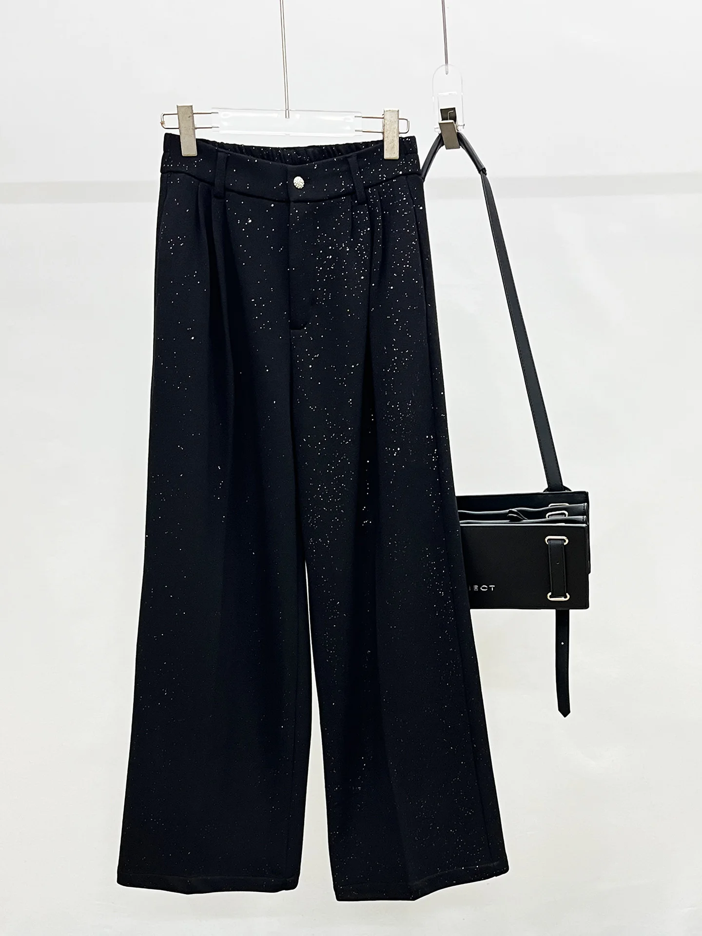 

Мужские широкие брюки Gold Stamp: повседневные прямые свободные брюки из полиэстера для осени