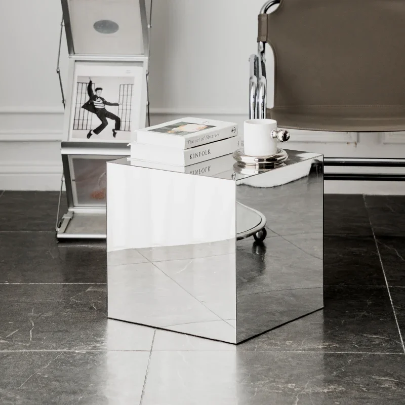 

Nordic Acrylic Mirror Coffee Tables Modern Living Room Sofa Side Tea Table Bedroom Bedside Floor Table Auxiliary Home Furniture
