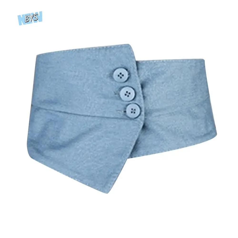 

Simple Cloth PU Leather Corset Button Spicy Girl Wide Cummerbunds Solid Color Slimming Wide Belt Ladies