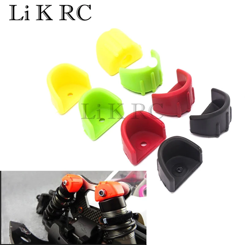 

4pc Shock Absorber & Hydraulic Frame Protection Protection Cover Shock Absorption Cap for 1:8 1:10 RC Car Parts HSP HPI