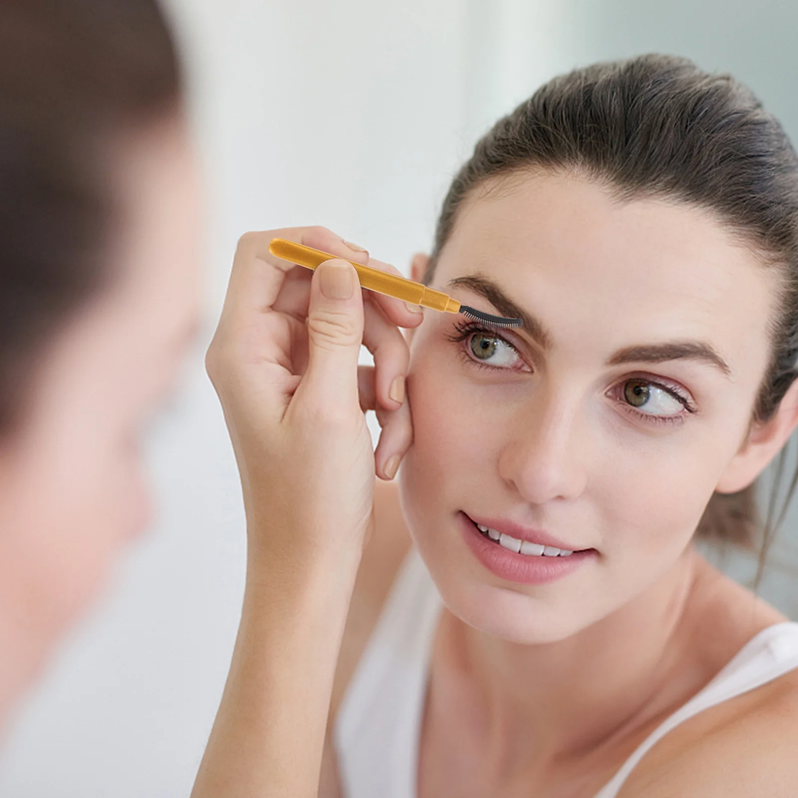 Cepillo de pestañas de silicona suave, herramienta aplicadora de pestañas para máscara, cuidado de cejas, varita de maquillaje de viaje compacta, peine para pestañas, 6 uds.