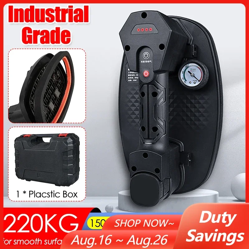 Ventosa elétrica a vácuo de grau industrial, 220kg, levantador pesado, granito, telha de vidro, ferramenta de elevação, 1500mah, pacote de caixa