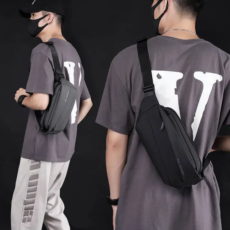 New Men's Chest Trendy Crossbody Outdoor Sports Waist Fashion travel bag bags  duffle bag Bag Ins Style Large Capacity Backpack