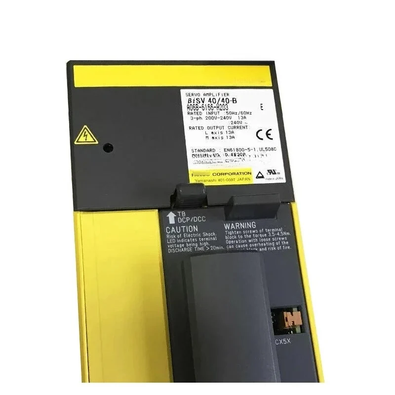 

Brand New Sealed 100% A06B-6166-H203 Servo Drive Module 2-axis Amplifier SV 80/80 HRV2 and HRV3 Supported