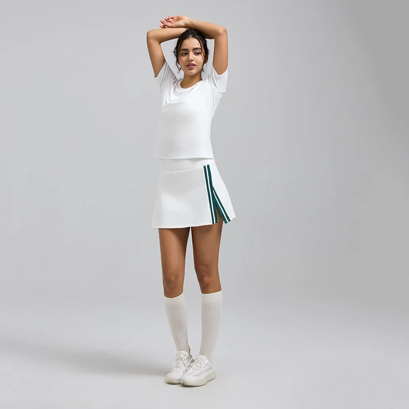 Women’s TennisSaltum Skirts High Waisted Mini Golf Skirt with Shorts Pockets Side Slit Skort Quick Dry for Athletic