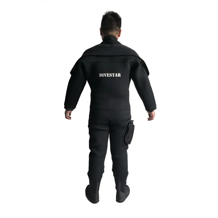 DIVESTAR 6MM Dry Suit Neoprene Drysuit Waterproof Drysuit Cold-proof Heavy Submerged All-dry Diving Clothes