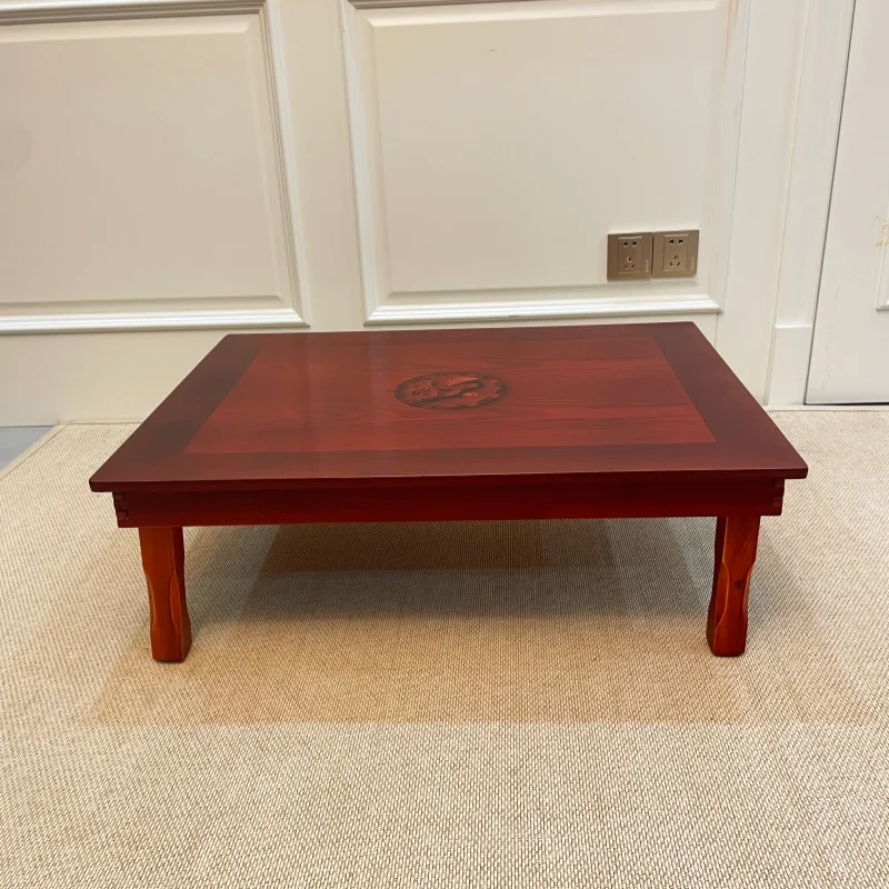 80X60cm Rectangle Korean Table Legs Foldable Living Room Antique Table for Dining Traditional Korean Folding Table Furniture