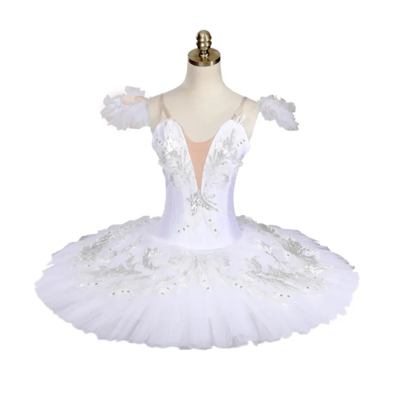 Professional High Quality Custom Adult Women White Swan Lake Ballet Tutu Dress