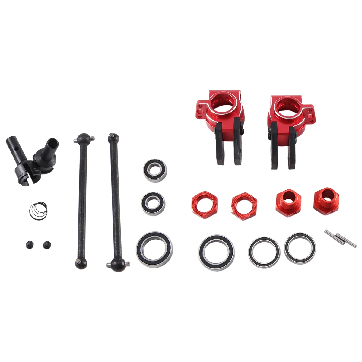 Metal RC Car Accessories Steering Knuckle + Cvd + Combiner for Arrma 1/8 Typhon 6S 1/7 Limitless F1 Infraction Red