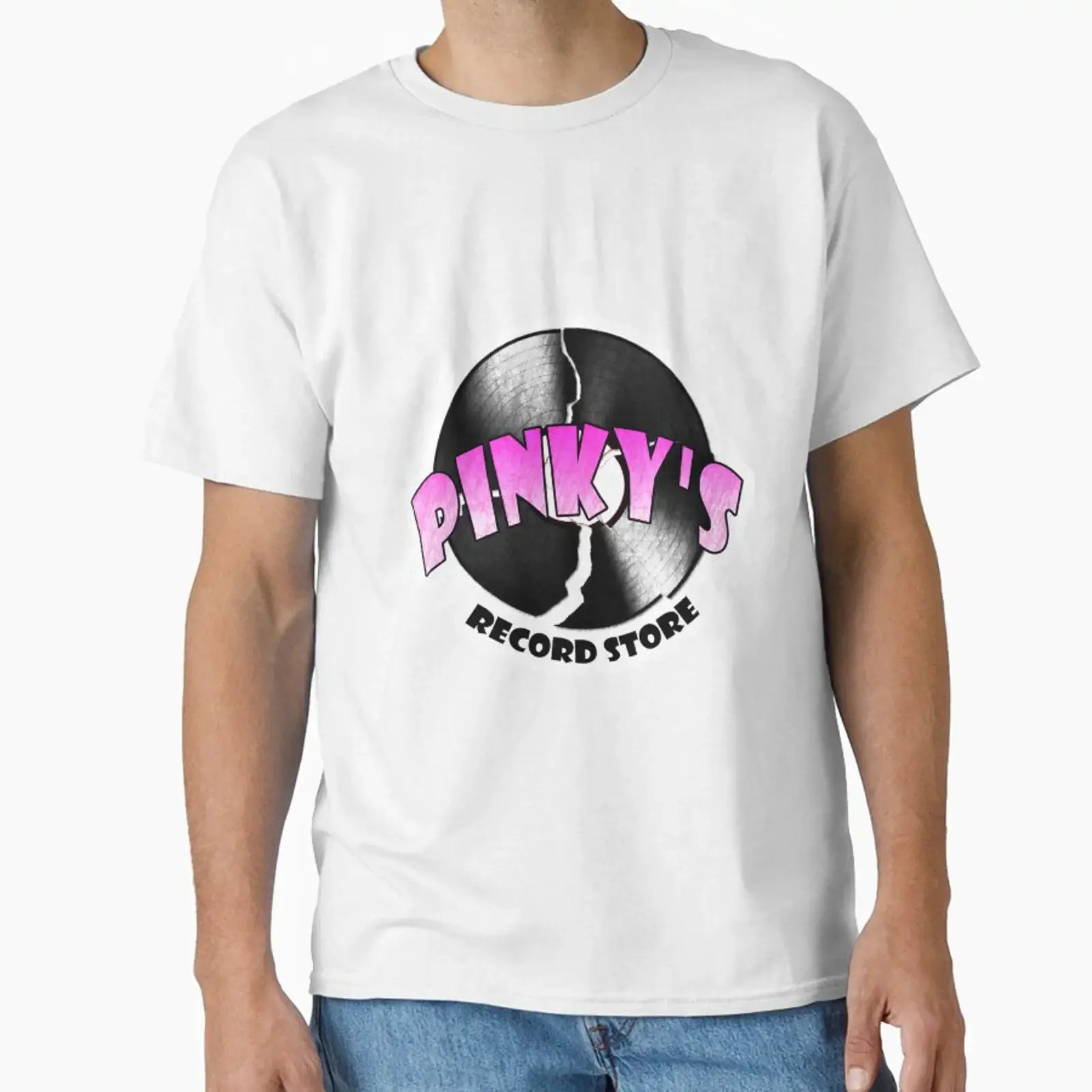Pinky's Record store designed and sold by American Artist Designs vintage Washed Stretched Unisex fashion streetwear