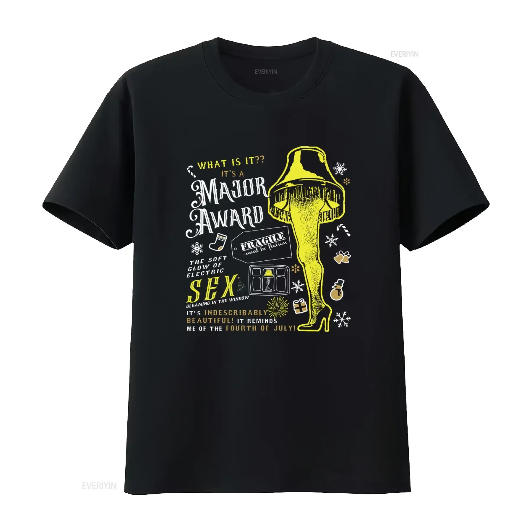 Major Award Leg Lamp Christmas Story Softstyle T Shirt Fragile Soft Glow Electric Indescribably Beautiful vintage Washed