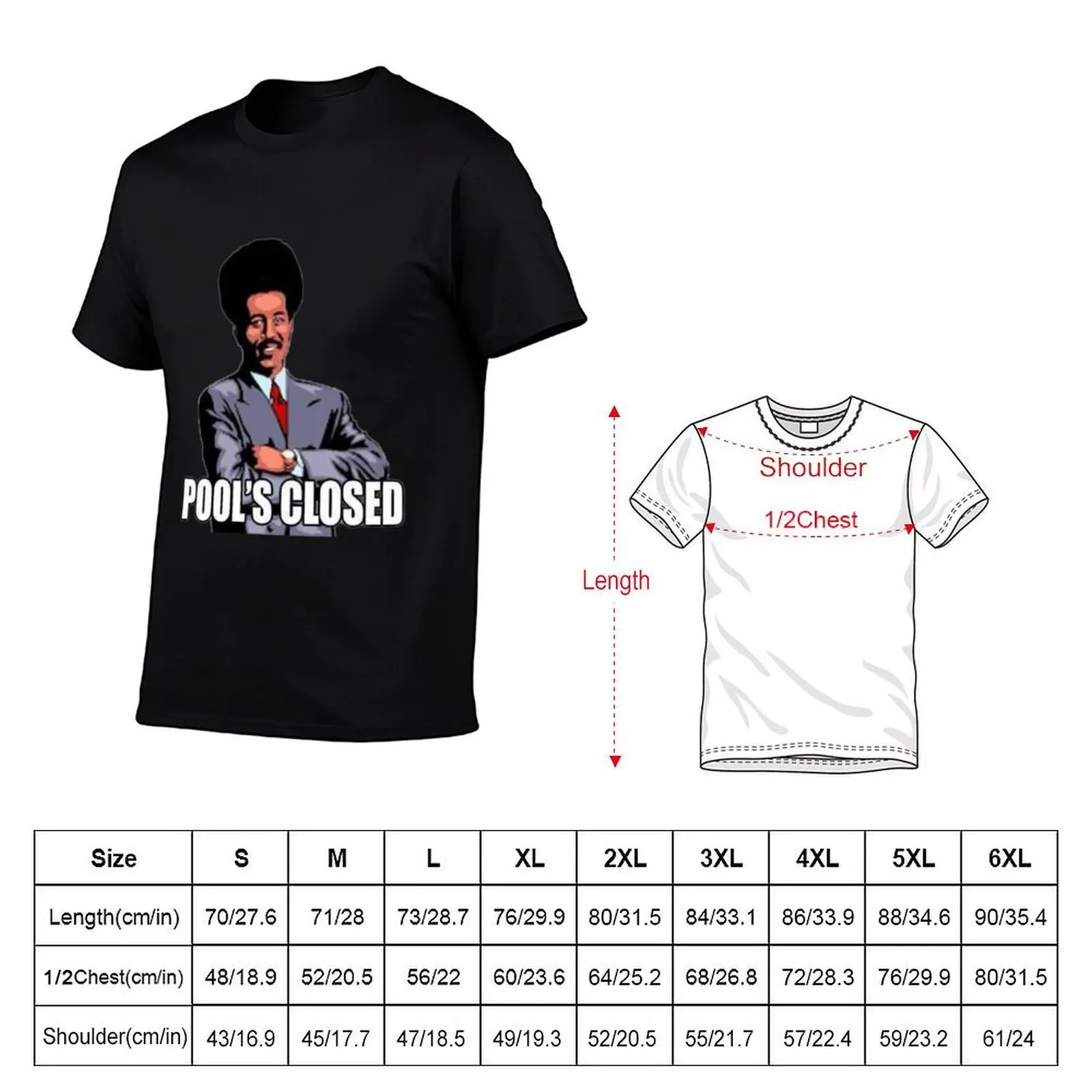 Pools Closed T-Shirt designer shirts vintage graphic tee mens t shirts top quality