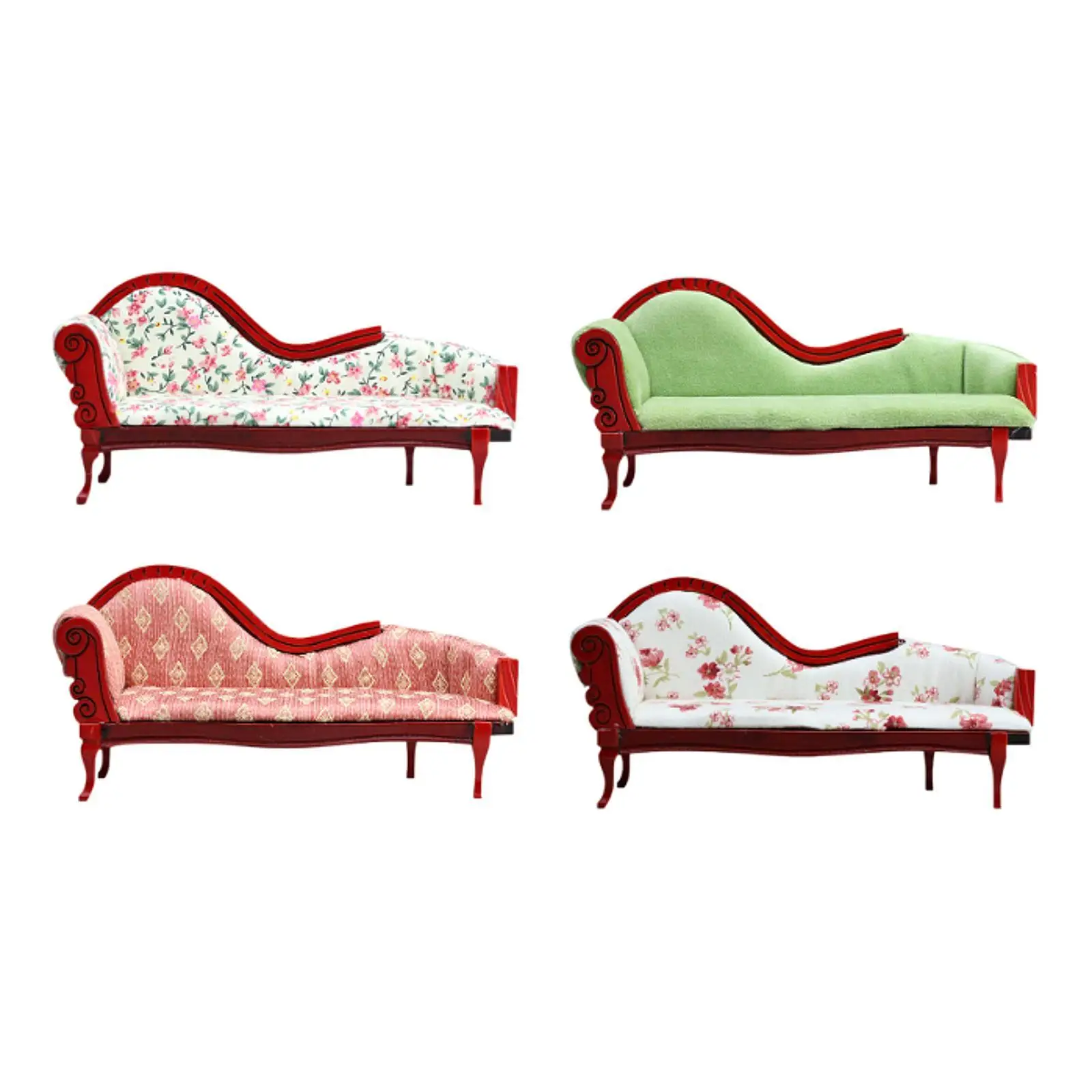 1:12 Domek dla lalek Mini Sofa Miniaturowe meble Sofa, dekoracja domku dla lalek, do samodzielnego wykonania
