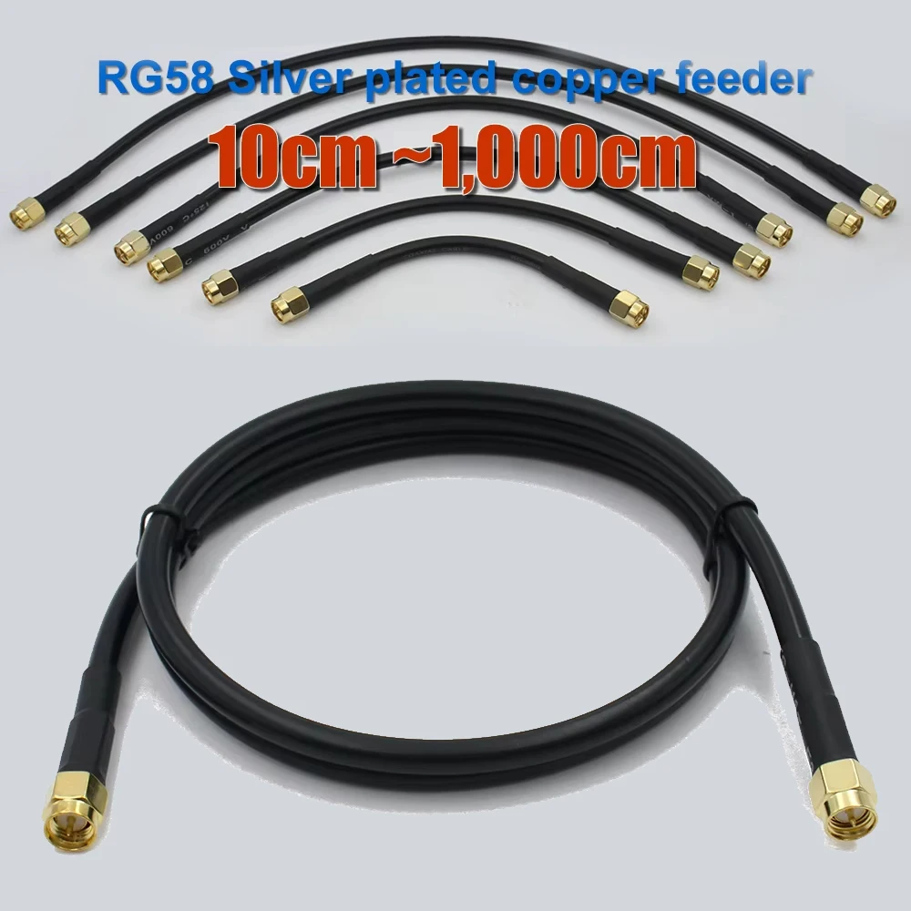 RG58 SMA to SMA Cable Male to Male extension jumper my SMA  Antenna cable Pigtail male Adapter Cable For WIFI 3G 4G GSM Antenna