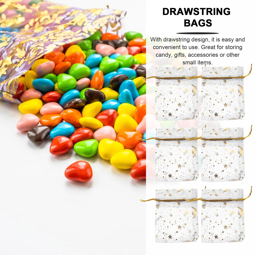 

50pcs Small Mesh Jewelry Party Favor Gift Wedding Storage Organizers For Cosmetics Coins Candy Business Cards Drawstring Favor