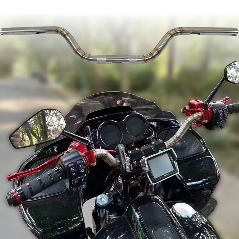 Akcesoria motocyklowe Wysokiej jakości 1-calowa spawana kierownica MX ze stali nierdzewnej do uniwersalnej Harleya