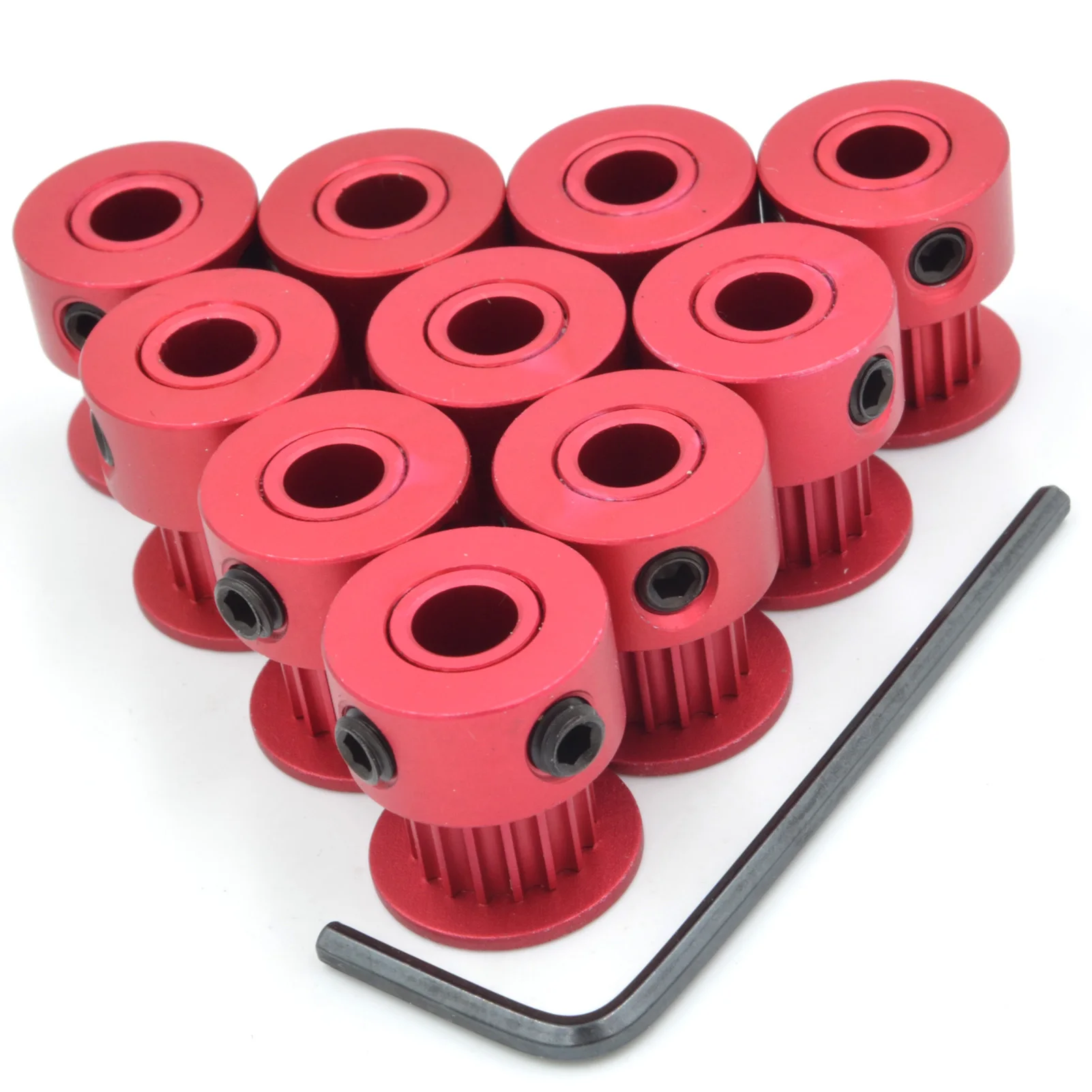 POWGE GT 16 teeth 2MGT 2GT Timing Pulley Bore 3/4/5/6mm for GT2 Open Synchronous belt width 6mm/10mm small backlash 16Teeth 16T