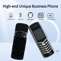 Classic Signature Mobile Phone For Elderly Ultra Slim Two Sim Cards Voice Changer Bluetooth Dial Push Button Blacklist Portable