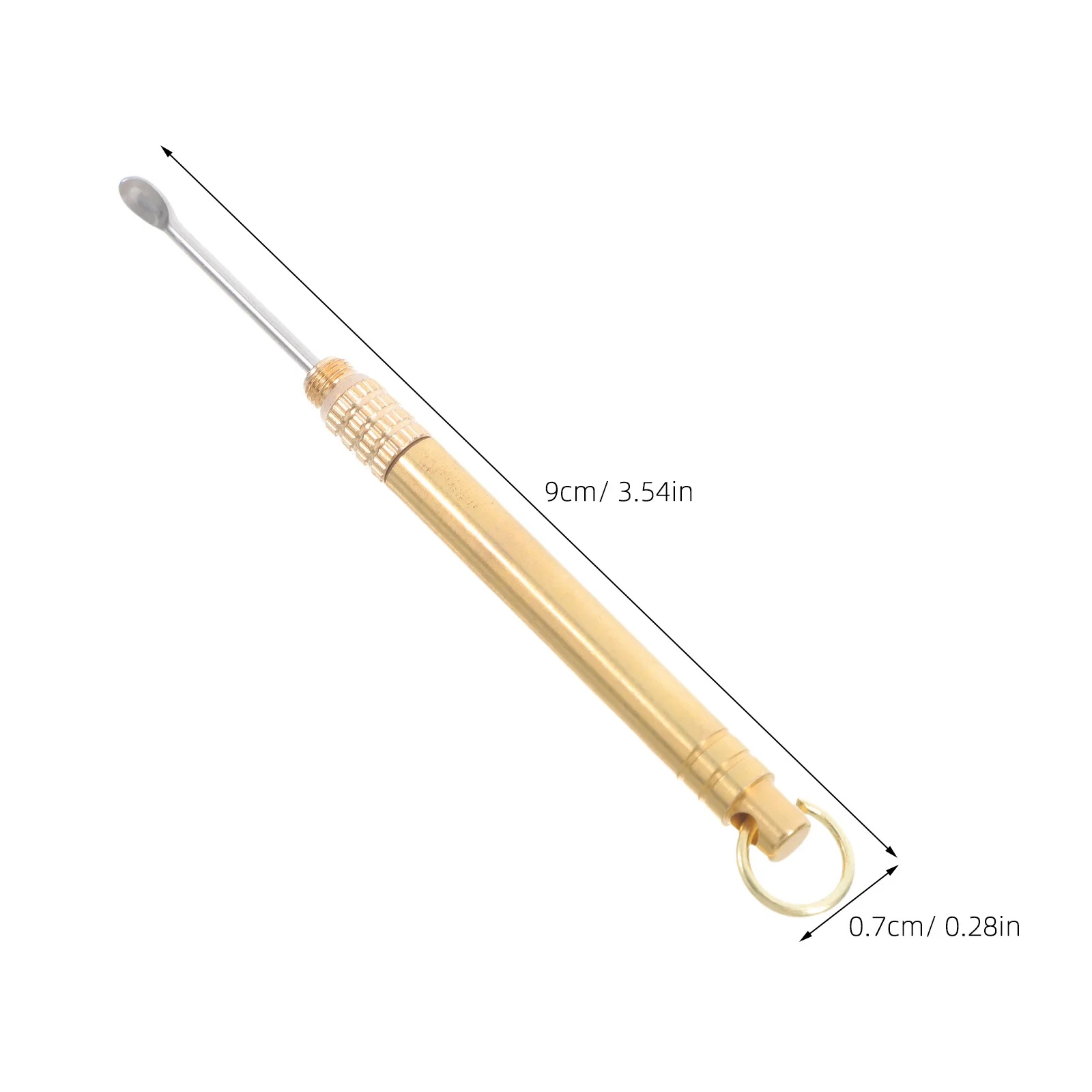 منتقي شمع الأذن المحمول من الفولاذ المقاوم للصدأ، تصميم ملمس قابل للطي وقابل للدوران، سهل الاستخدام، منتقي شمع الأذن #5