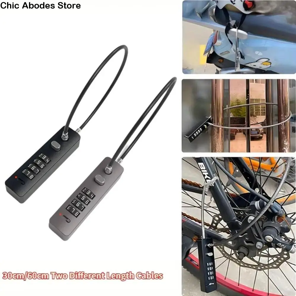 

4 Digit Combination Long Rope Cable Lock Resettable Code Thickened File Cabinet Padlock Soft Anti-theft Wire Password Lock