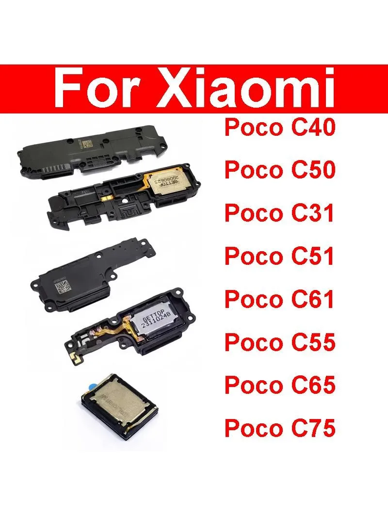 Module de sonnerie de haut-parleur pour Xiaomi Poco C40 C50 C50 C31 C51 C51 C61 C55 C65 C75 4G, sonnerie intérieure, pièces de rechange