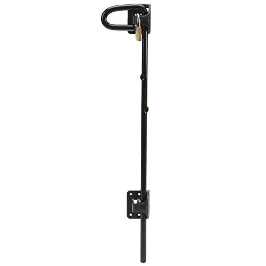 

DandD TECHNOLOGIES QB224 Q-Bolt Drop Bolt, Padlockable with Padlock Storage Feature, for Square Post Wood and Vinyl Gates, 24"