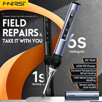 FNIRSI HS-01 Adjustable Temperature Soldering Iron DC 24V 80-420℃ Welding Solder Rework Station PD 65W Portable Repair Tool