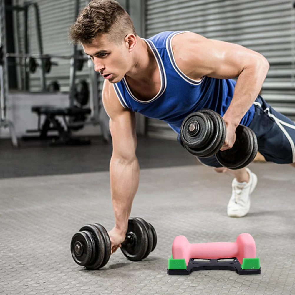 حامل رفوف حامل تخزين الدمبل البلاستيكي للمنزل معدات اللياقة البدنية رف عرض الدمبل قوي مقاومة للاهتراء