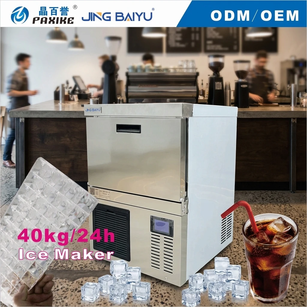 KF-100A(F) Ice Maker Machine Commercial High Efficiency Square Ice Machine For Café Easy Cleaning Energy Saving ISO9001