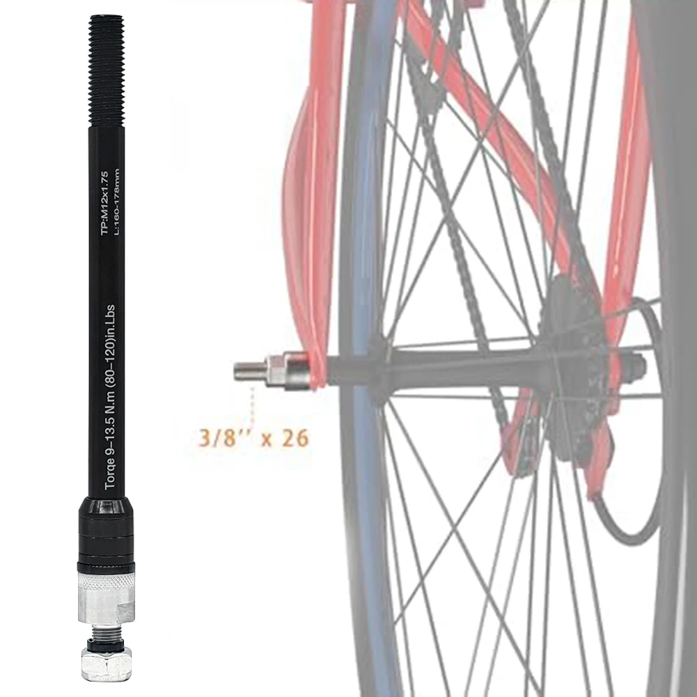 

Adjustable Axle Adapter Thread Length 36mm Bike Front Fork Axle Adjustable Width For Bikes For Various Rear Axles