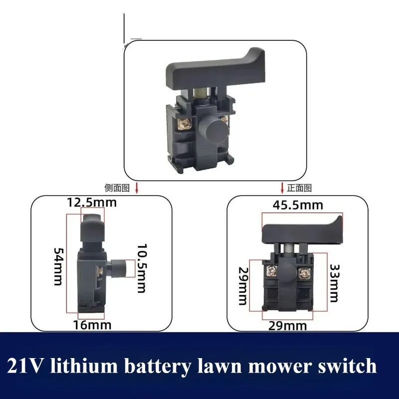 21V/36V/48V Li-ion Lawn Mower Switch - Grass Trimmer Switch Li-ion Grass Cutter Replacement Accessories