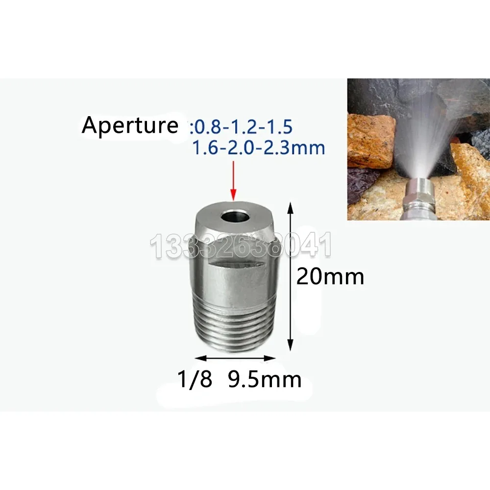 Discount SS HH Solid Conical Atomizing Nozzle for High and Low Pressure Humidification Cooling Dust Removal Cleaning 40°-100°