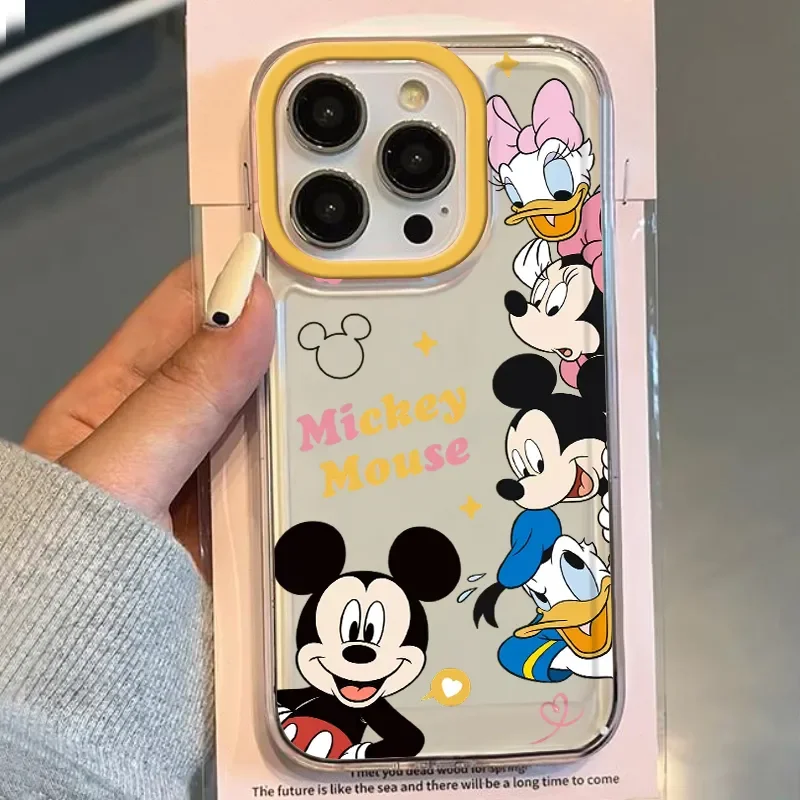 Mickey minnie clear space telefon hülle für huawei p 30 50 pro lite nova 5 6 7 9 7se pro 5g transparente abdeckung