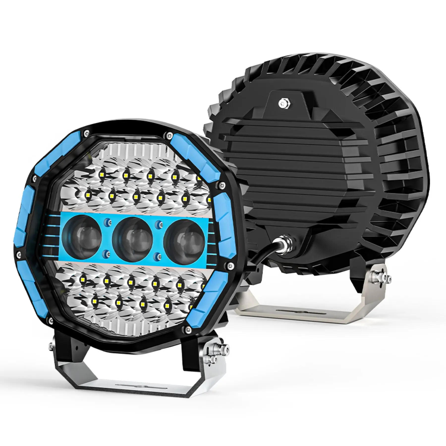 New 9'' High-Power Laser LED Spotlight 110W High Brightness Work Light for Off-Road Protective Exterior Auto Lighting