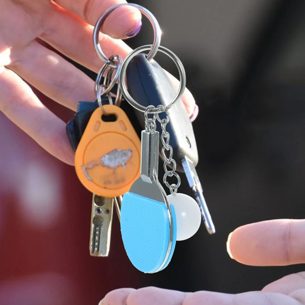 

2Pcs Ping Pong Key Rings Small Lightweight Table Tennis Keychain Pendant Decorative Backpack Hanging Sports Keychain Accessories