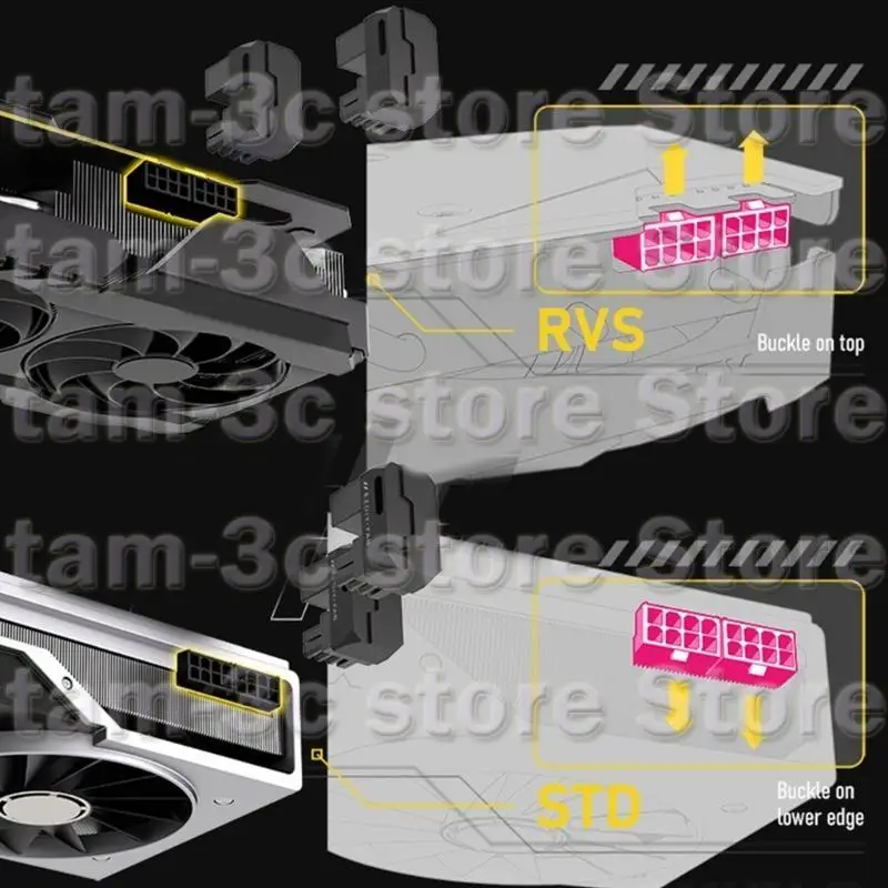 d0ua 8pin หญิงถึง 8pin ตัวผู้ 180 องศาอะแดปเตอร์กำลังทำมุมสำหรับกราฟิกเดสก์ท็อป