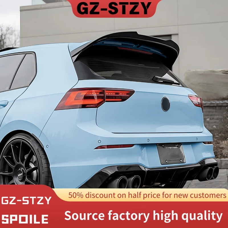 

Maxton Style Car Rear Roof Spoiler Wing Cap For VW Golf MK8 R Golf 8 GTI 2020 2021 2022 2023 2024 Bodykits Tuning ABS Black