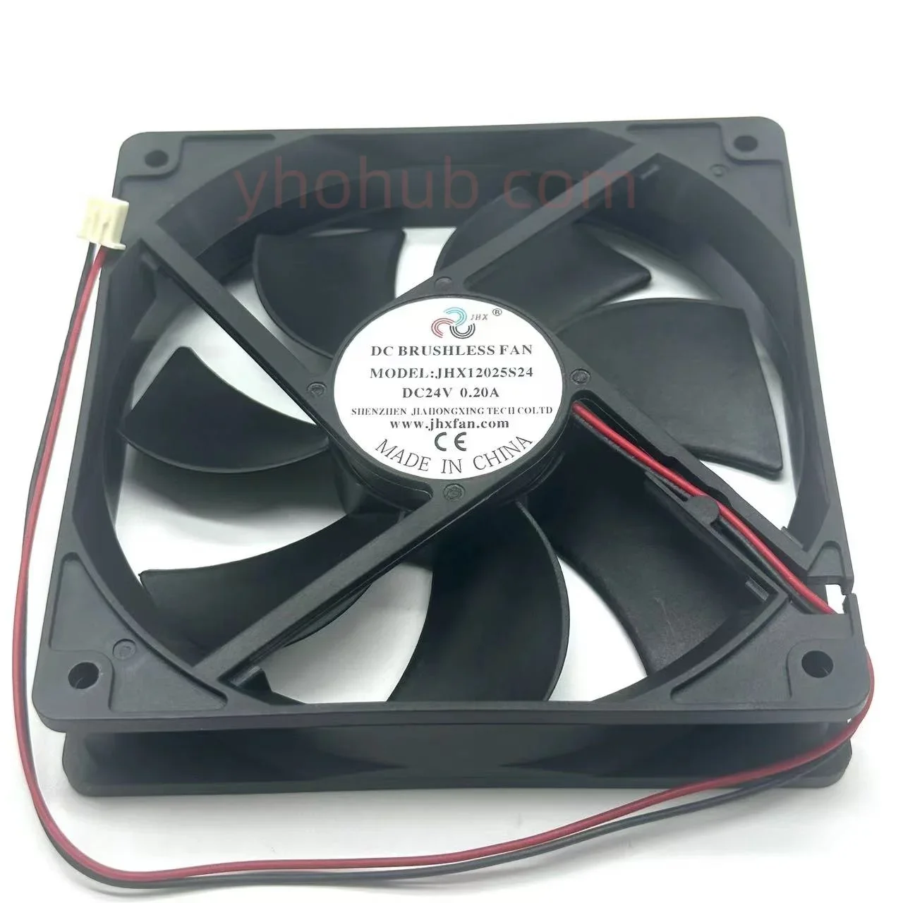 JHX12025S24 DC 24V 0.20A 120x120x25mm 2-Wire Server Cooling Fan