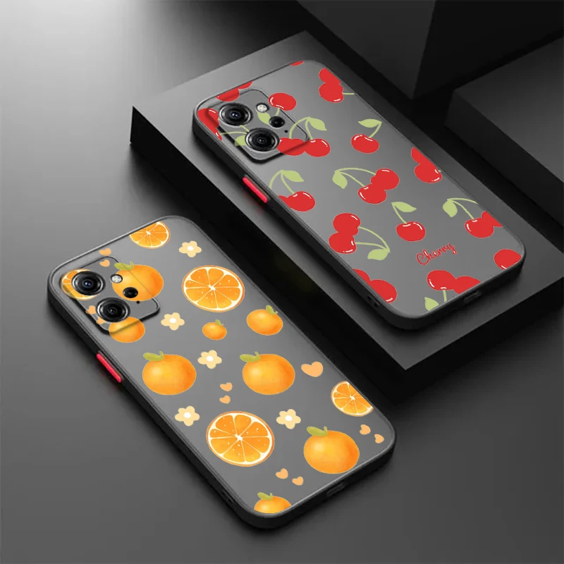 Avocado Lemon Fruit Frosted Translucent For Redmi 8 3 9A 9C 9AT 9 9T 13R 10A 10C 10 11A 12C 12 13C 5G Cover Phone Case