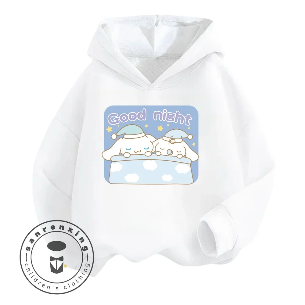 

2024 Fashion Chic Long Sleeve Emblazoned with Everyone's Favorite Cinnamoroll Cartoon Design Children's Long Sleeved Hoodie
