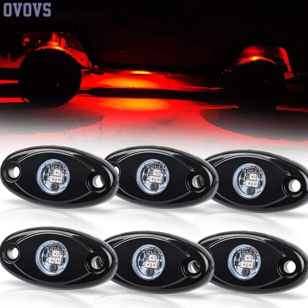 

Red Rock Lights 6 шт. Автомобильные светодиодные фонари для ATV SUV Offroad Car Truck Boat Underbody Glow Trail Rig Lamp Underglow LED Neon Lights