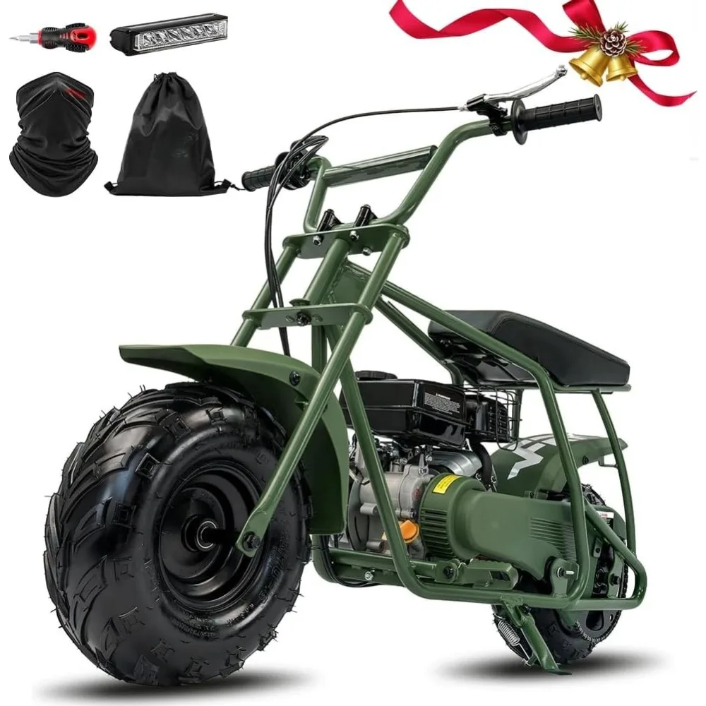 

Mini Dirt Bike 99CC Gas Powered - 4-Stroke Engine Trail Mini Bike for Youth & Adults, Off-Road Adventure Bike Up to 28 MPH