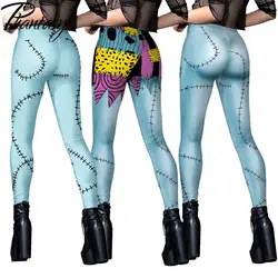 Phantasy Halloween Women Leggings Gothic Movie Sally Leggings Casual Sporty Pants Yoga Trousers Anime Cartoon Pattern Leggings