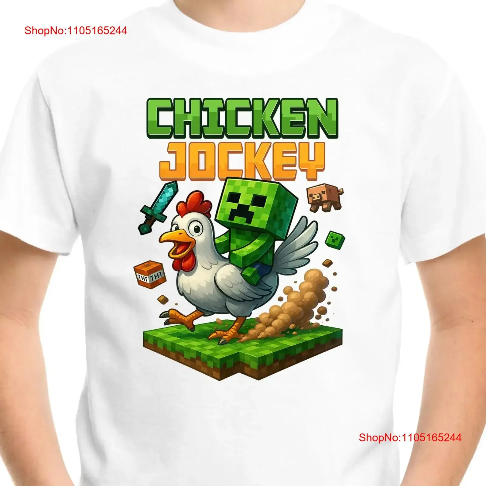Chicken Jockey GAMER T SHIRT Funny Adult Men Kids Boys Top Gaming Game vintage Washed homme Versatile designer clothes Soft