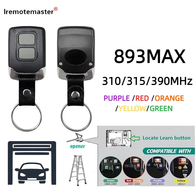 Compatible 371LM 373LM 971LM 973LM 81LM 83LM 891LM 893LM 893MAX Universal LiftMaster Garage Door Opener Remote 310/315/390mhz