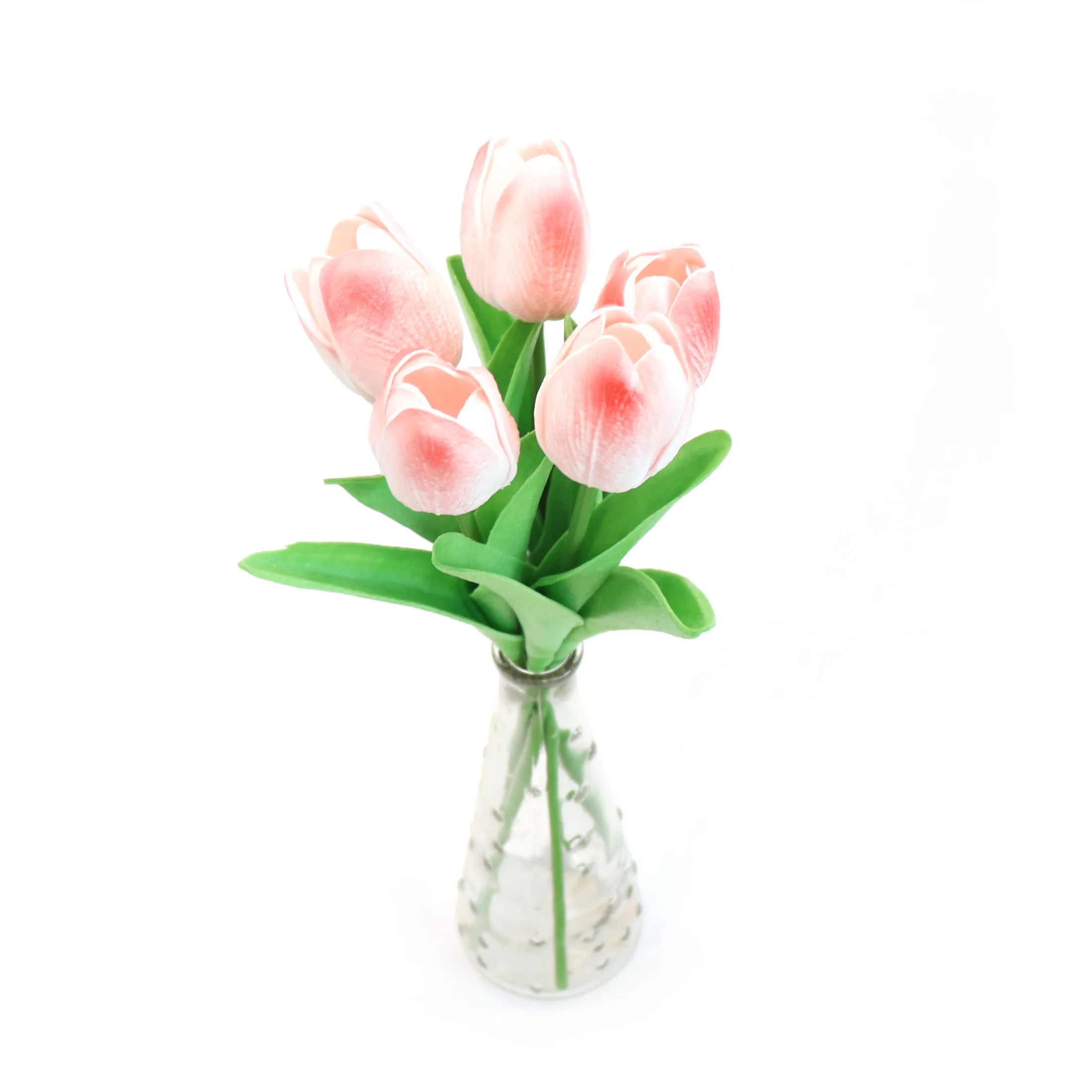 Artificial Flowers for Wedding Decoration,Faux Pink Tulips,PU,Real Touch,Home Party,Mother's Day, Wedding Bouquets, 13 