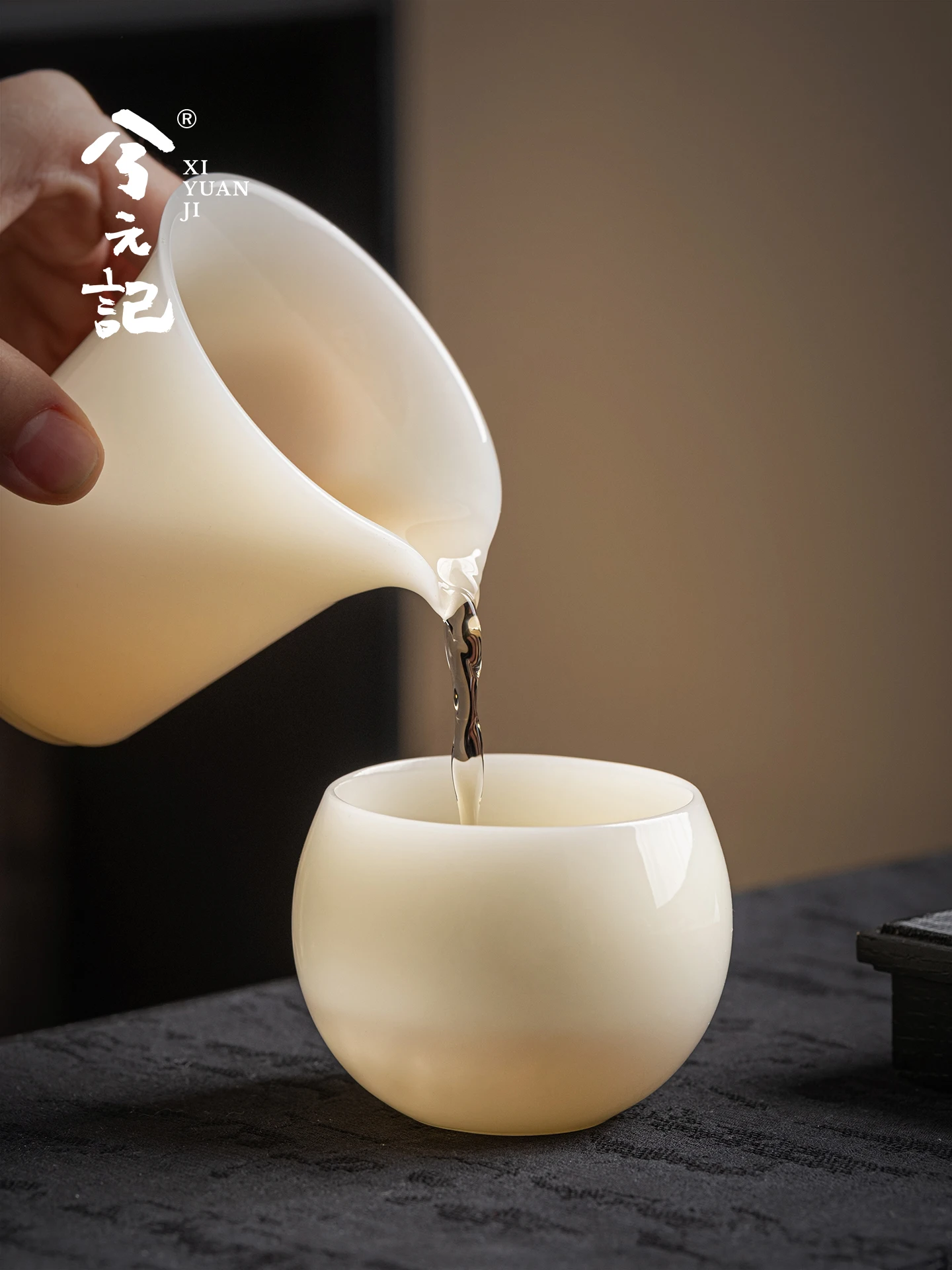 Mutton Fat Jade Cup Ceramic Single Tea Zen Personal Dedicated