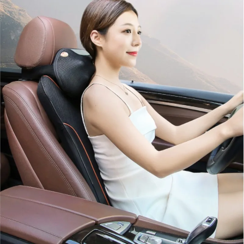 

220V Car cervical spine massager neck waist back car cushion multifunctional whole body car seat cushion household cushion