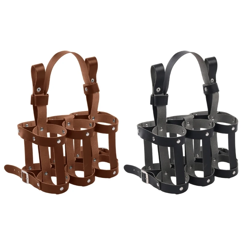 

Leather Bicycles Beer Folding Bottle Carring Bag Cycling Bottle Holder