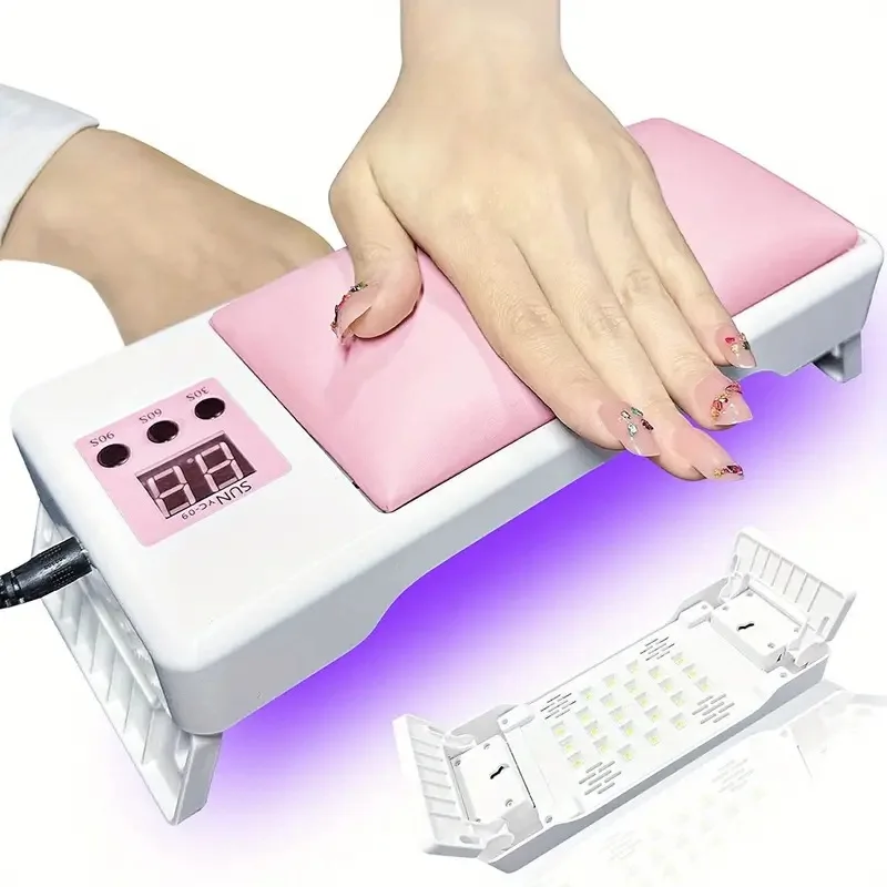 

2-in-1 Foldable Nail Lamp with Wrist Rest, UV LED Gel Nail Curing Light Smart Sensor Quick Dry Machine